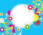 Abstract Flower Banner Design
